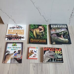 Kids Dinosaur Books Lot Encyclopedia ABC Favorite Dinosaurs 6 pc Bundle
